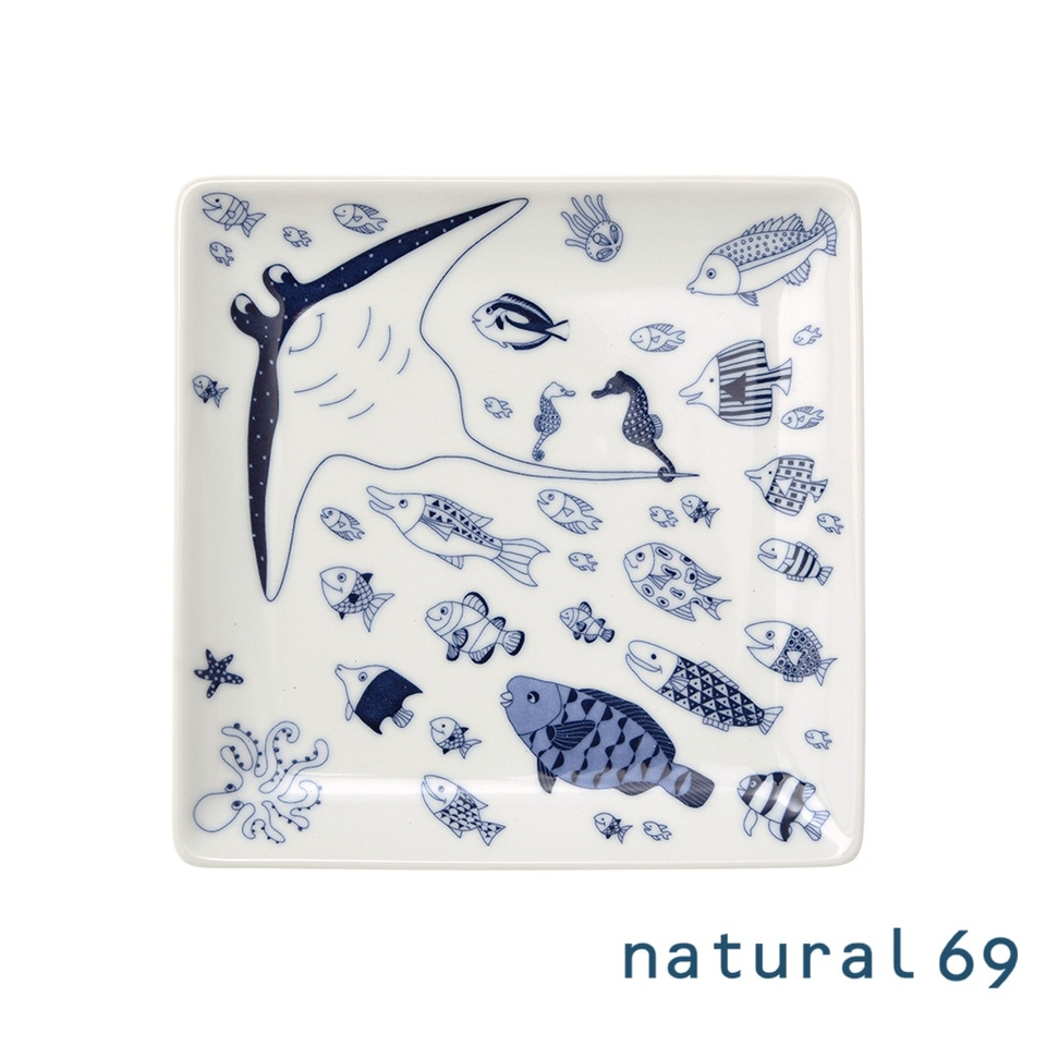 Natural 69 Cocomarine Square Plate Manta Ray | YOHO