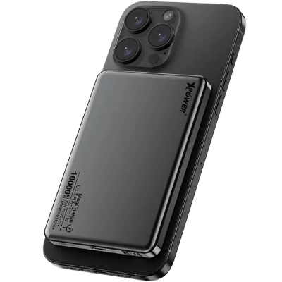 Xpower 皇者國際 M10K 2合1鋁合金數顯 10000mAh PD3.0+磁吸無線外置充電器 鍍灰色 香港行貨 | 友和 YOHO