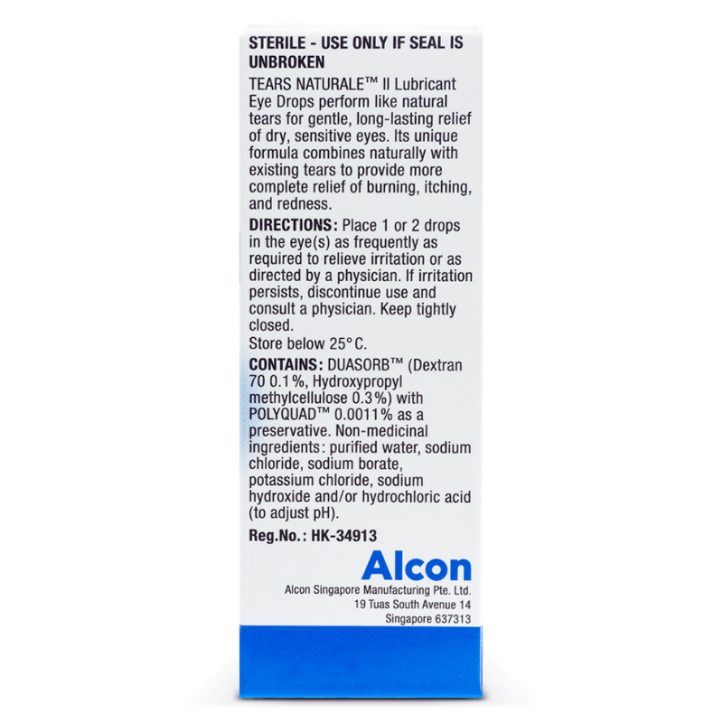 ALCON Tears Naturale II Lubricant Eye Drops 15ml | YOHO