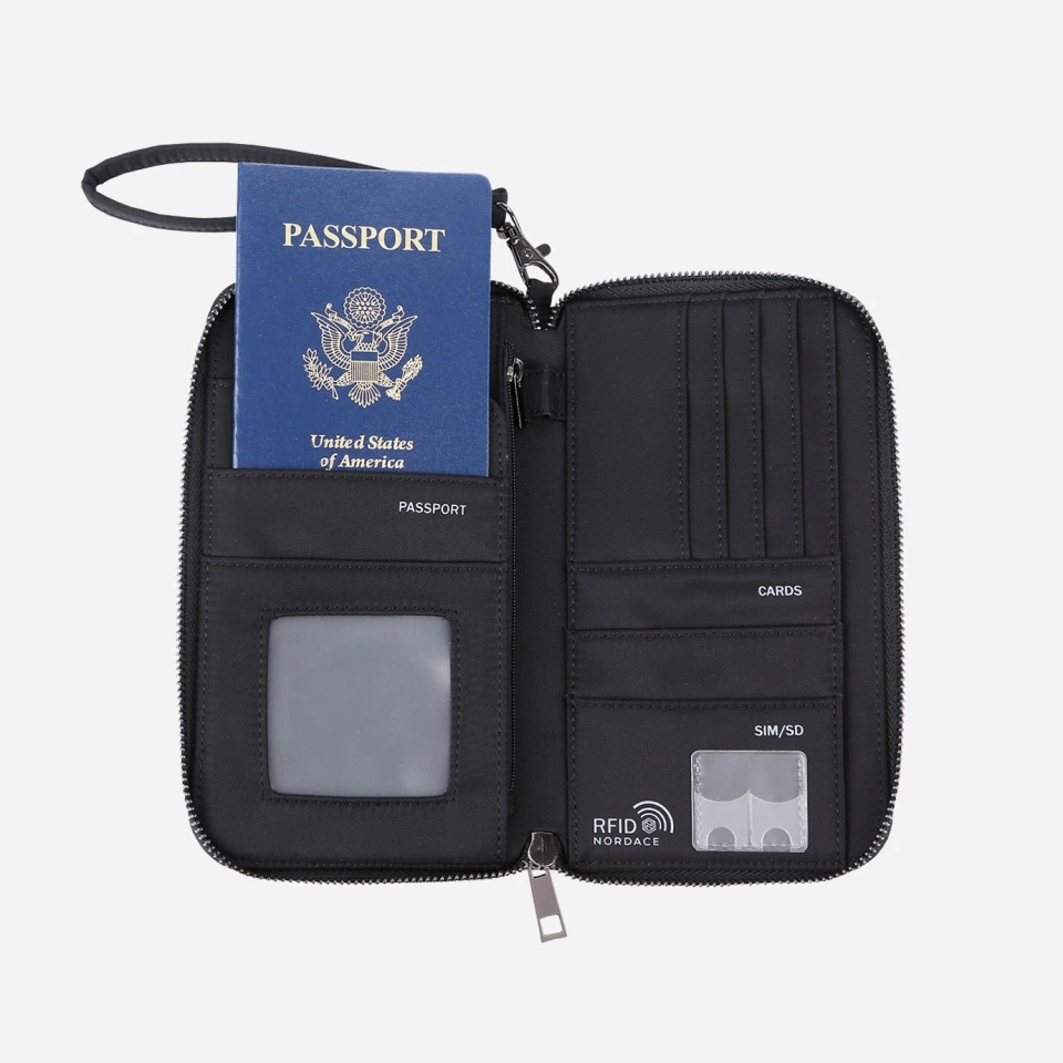 Travel Wallet Smart & RFID Blocking  Black