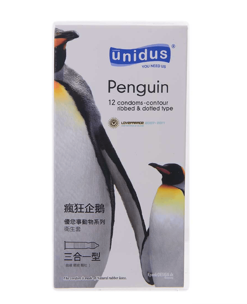 Unidus Penguin - 3-in-1 condom 12pcs/box