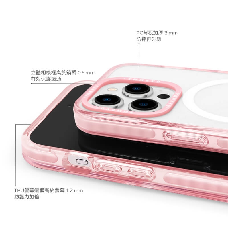 GARMMA iPhone 15 Premium系列 磁吸款保護殼 iPhone 15 Pro  Pink