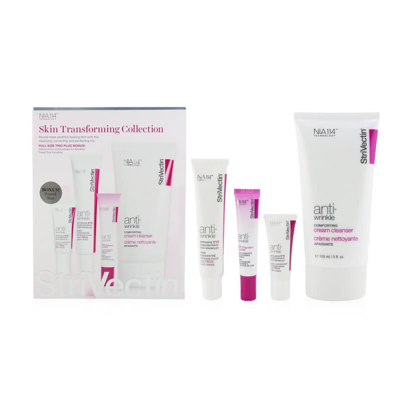 StriVectin Skin Transforming Collection (Full Size Trio):  Cleanser 150ml + Eye Concentrate (30ml+7ml) + Eyes Primer 10m