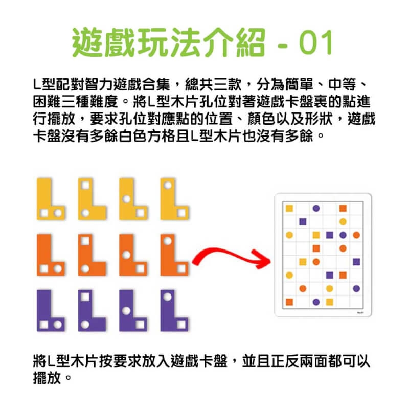 Pinwheel L-shaped matching Enlightenment intelligence game (primary version)