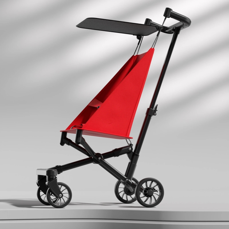 Aluminum Alloy Lightweight Infant Travel Baby Stroller Red