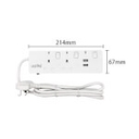 2x13A+2xUSB Overcurrent Protected NEON SWITCHED 2M Cable Power Strip Trailing Socket UPS-132S2U2