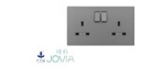 [Jovia頌雅系列] 13A 2 Gang Single Pole Switched Socket Outlet Grey