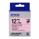 EPSON LK-4PBQ 標籤帶 粉紅底黑字 12mm 香港行貨
