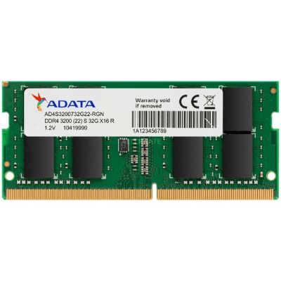 Adata DDR4 3200MHz 32GB SODIMM 筆記型記憶體 AD4S3200732G22-SGN 香港行貨
