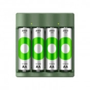 GP 綠再每日充充電器B421(4槽/USB) 連4粒1=1000系列2000mAh AA鎳氫充電電池 香港行貨