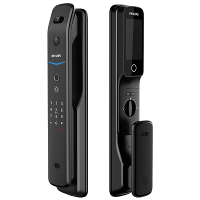 Philips Easykey DDL709FVP Face Recognition Smart Door Lock(With cat's eye and doorbell function) - Black (Free Standard 