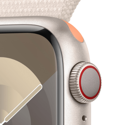 Apple Watch Series 9 GPS + Cellular 41mm Starlight Aluminium Case Smart Watch with Starlight Sport Loop MRJG3ZA/A