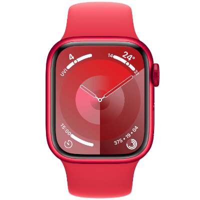 Apple Watch Series 9 GPS+Cellular 41mm (PRODUCT)RED Aluminium Case Smart Watch with(PRODUCT)RED Sport Band M/L MRY93ZA/A