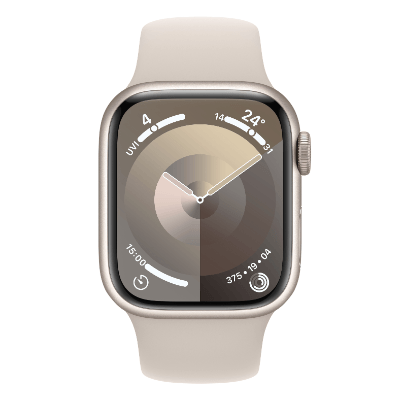 Apple Watch Series 9 GPS 41mm Starlight Aluminium Case Smart Watch with Starlight Sport Band - S/M MR8T3ZP/A