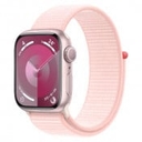 Apple Watch Series 9 GPS 41mm Pink Aluminium Case Smart Watch with Light Pink Sport Loop MR953ZP/A