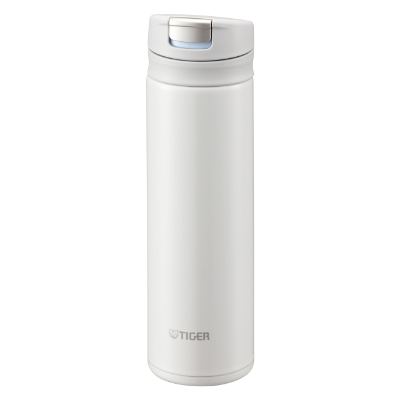 Tiger MMX-A030 Ultra-light Flip-cap Stainless Steel Thermal Bottle 0.3L - Snow White