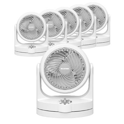 IRIS OHYAMA PCF-HD15 Air Circulation Fan x 6pcs - White