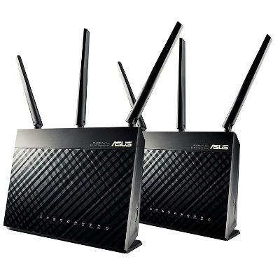 Asus RT-AC68U Dual-Band Wireless AC1900 Gigabit Router 2 Pcs
