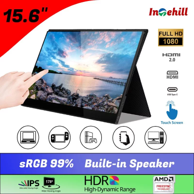 Intehill 15.6" IPS 1080P Freesync HDR H156PET Portable Monitor with Touch Control 