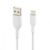 Belkin BOOST↑CHARGE Braided USB-C to USB-A Cable 1M - White CAB002bt1MWH