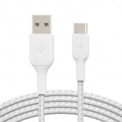 Belkin BOOST↑CHARGE Braided USB-C to USB-A Cable 2M - White CAB002bt2MWH