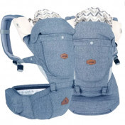 i-angel New Miracle IA-124-ML 4-in-1 4 Seasons Hip Seat Carrier Waterproof outer layer - Melange Blue
