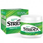 Stridex Single-Step Acne Control, Sensitive, Alcohol Free Soft Touch Pads Sensitive with Aloe 55pcs - Green
