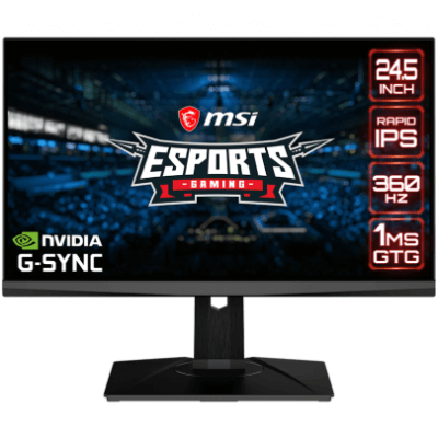 MSI Oculux NXG253R 24.5" Rapid IPS 360Hz G-Sync 1ms Gaming Monitors