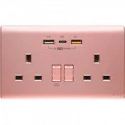 M2K Wall Socket Type C/USB PDQC Double - Pink PD202APC5-CP