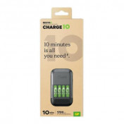 GP Recyko Charge 10 Ultra-Fast Charger with 4 x AA 1700mAh NiMH Batteries