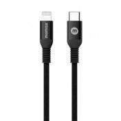 MOMAX DL51 MFi Certified 1.2m 120cm Elite-Link Lightning to USB-C Type-C PD Charging Data Cable Data Power Cord Black DL