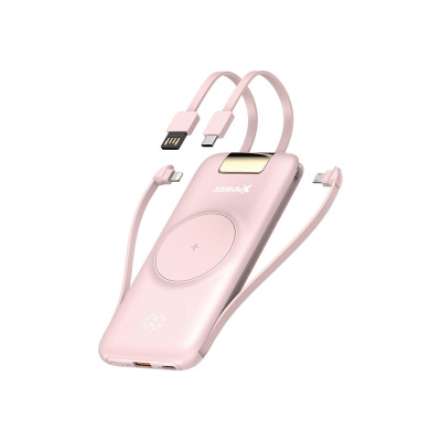 XPower P1 PRO 7 IN 1 WIRELESS & PD POWER BANK - Pink